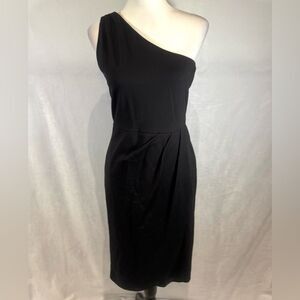 Nordstrom Love by Design black one shoulder sheath evening dress size medium
